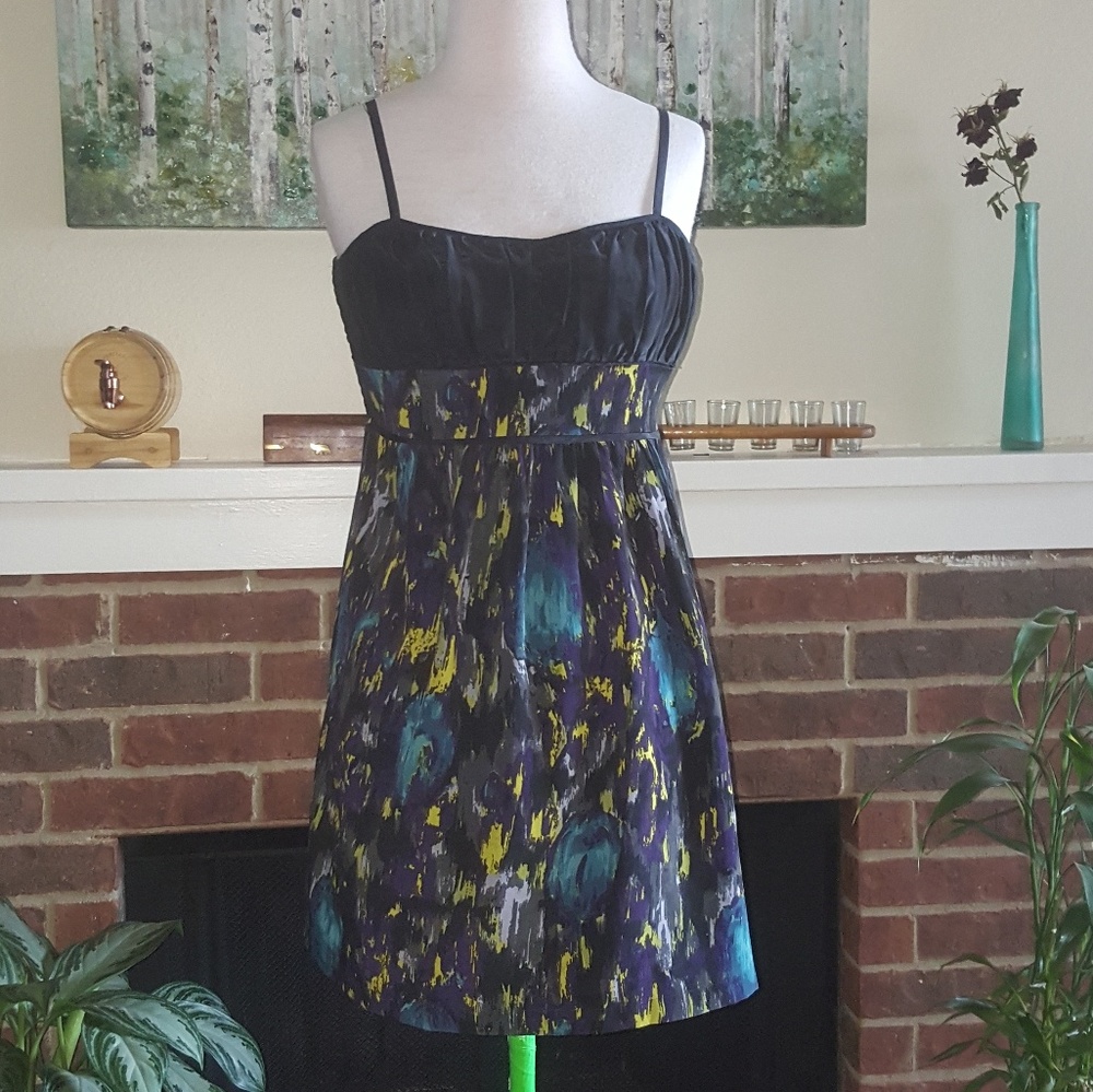 Black and Patterned Dress